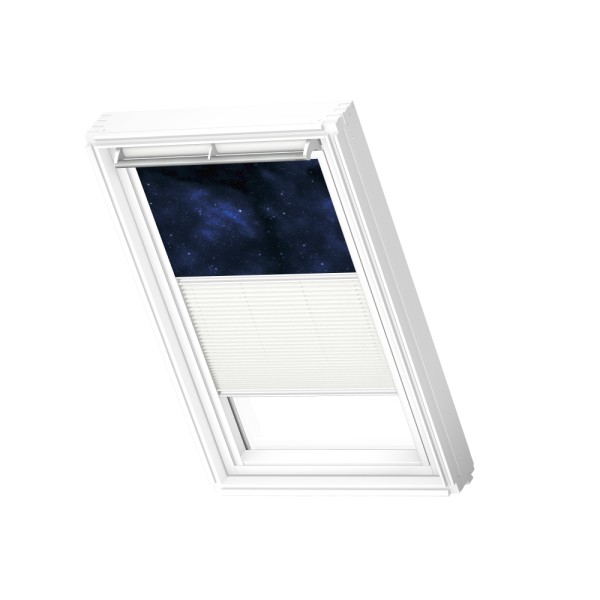 Verduisterend rol + plissegordijn, Universe/White, WL