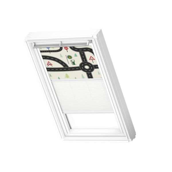 Verduisterend rol + plissegordijn, Roads/White, WL